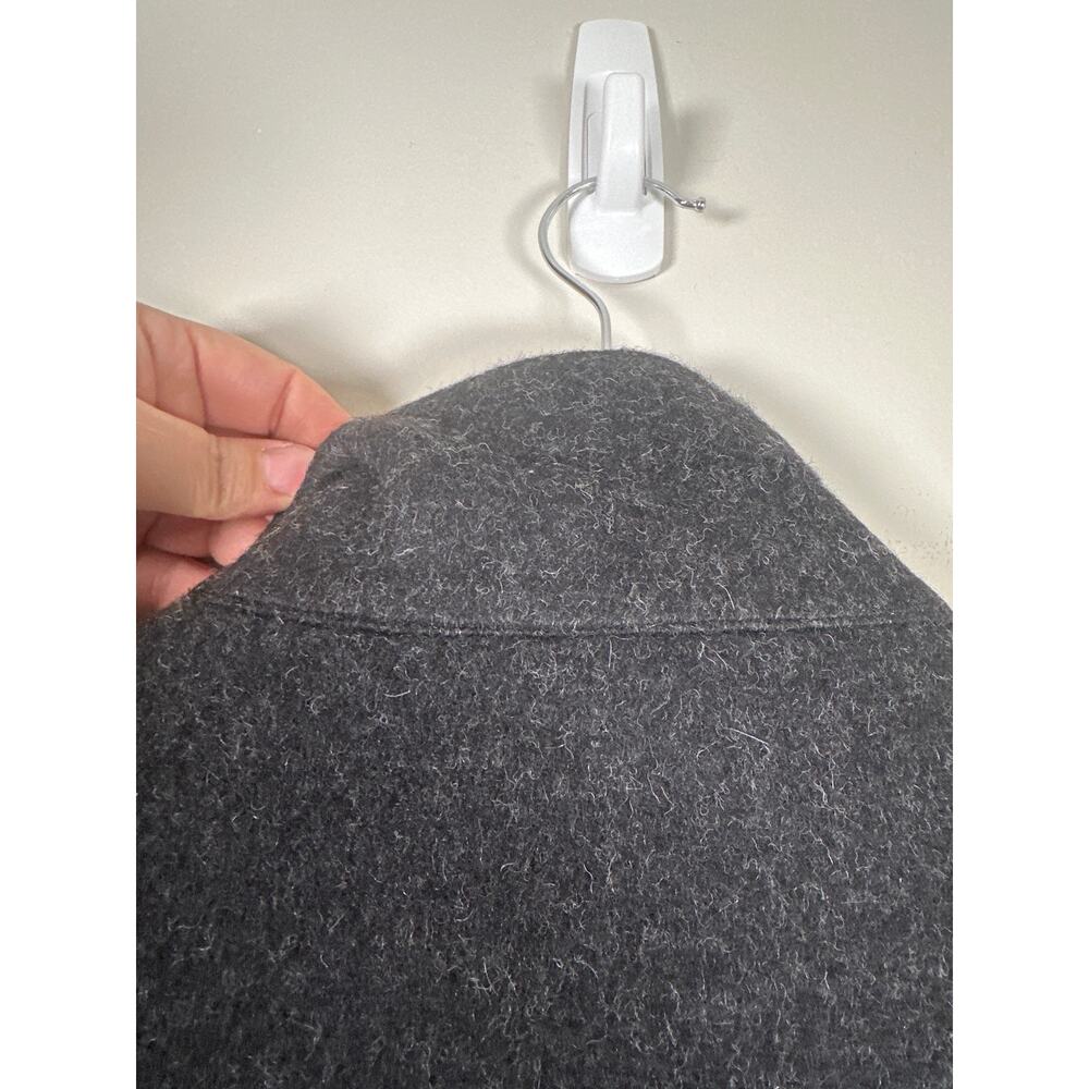 Kuna Asymmetric Zip Coat Baby Alpalca Wool Size Small Gray Pockets Warm - Picture 9 of 12